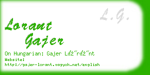 lorant gajer business card